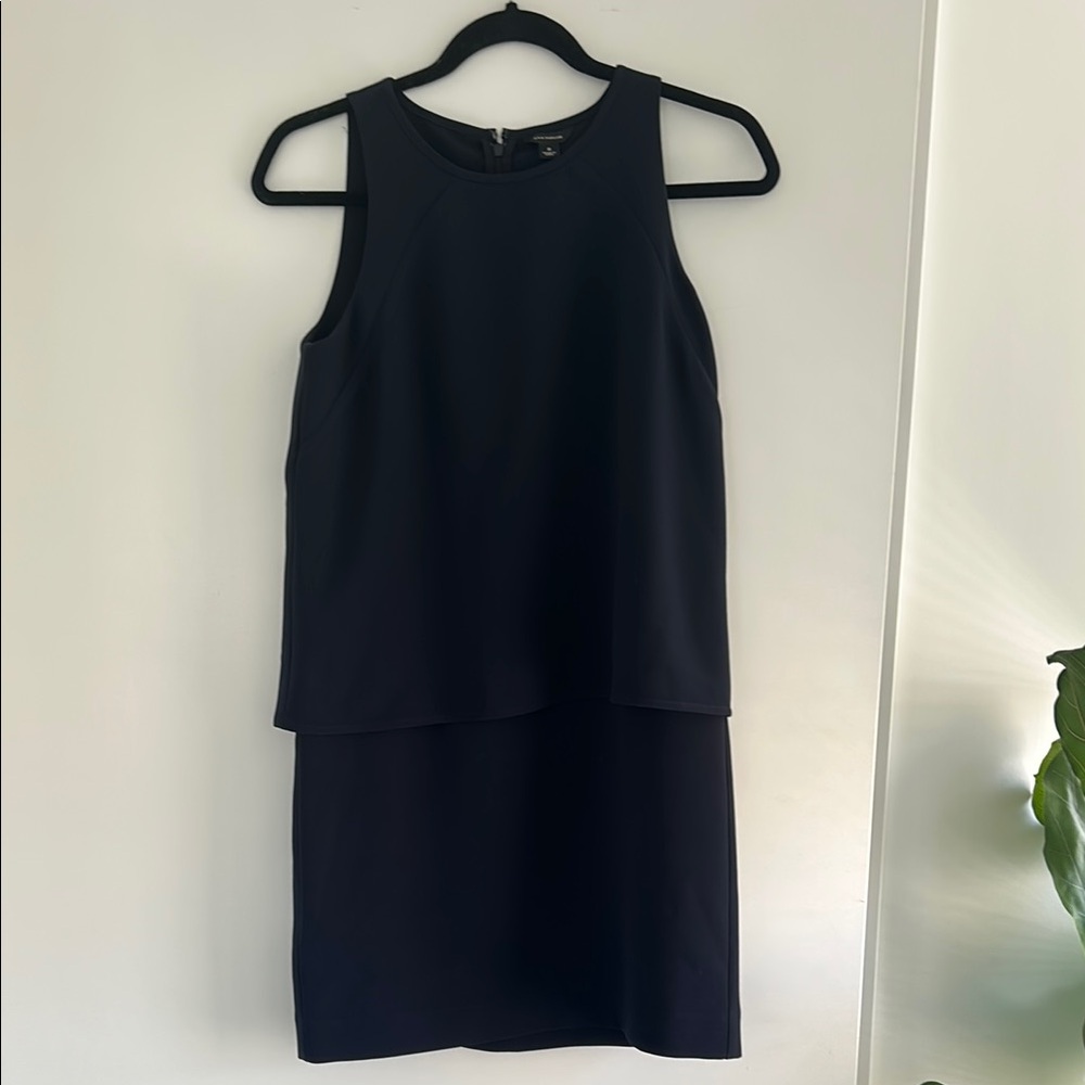 Ann Taylor Elegant Navy Sleeveless Dress